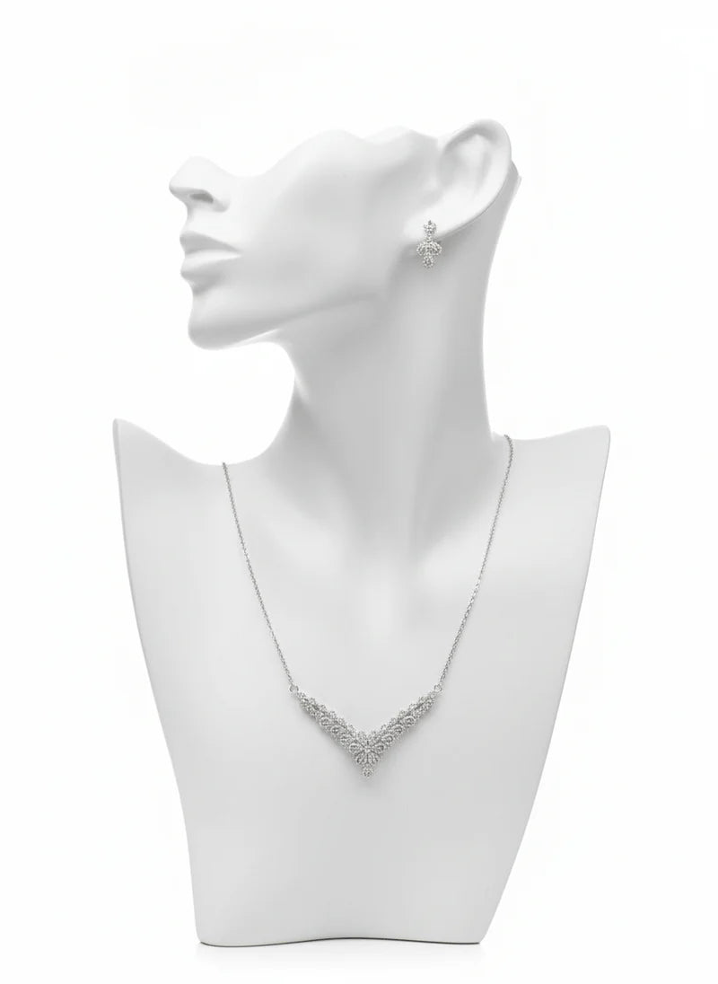 Crystal Leaf Jewelry Set